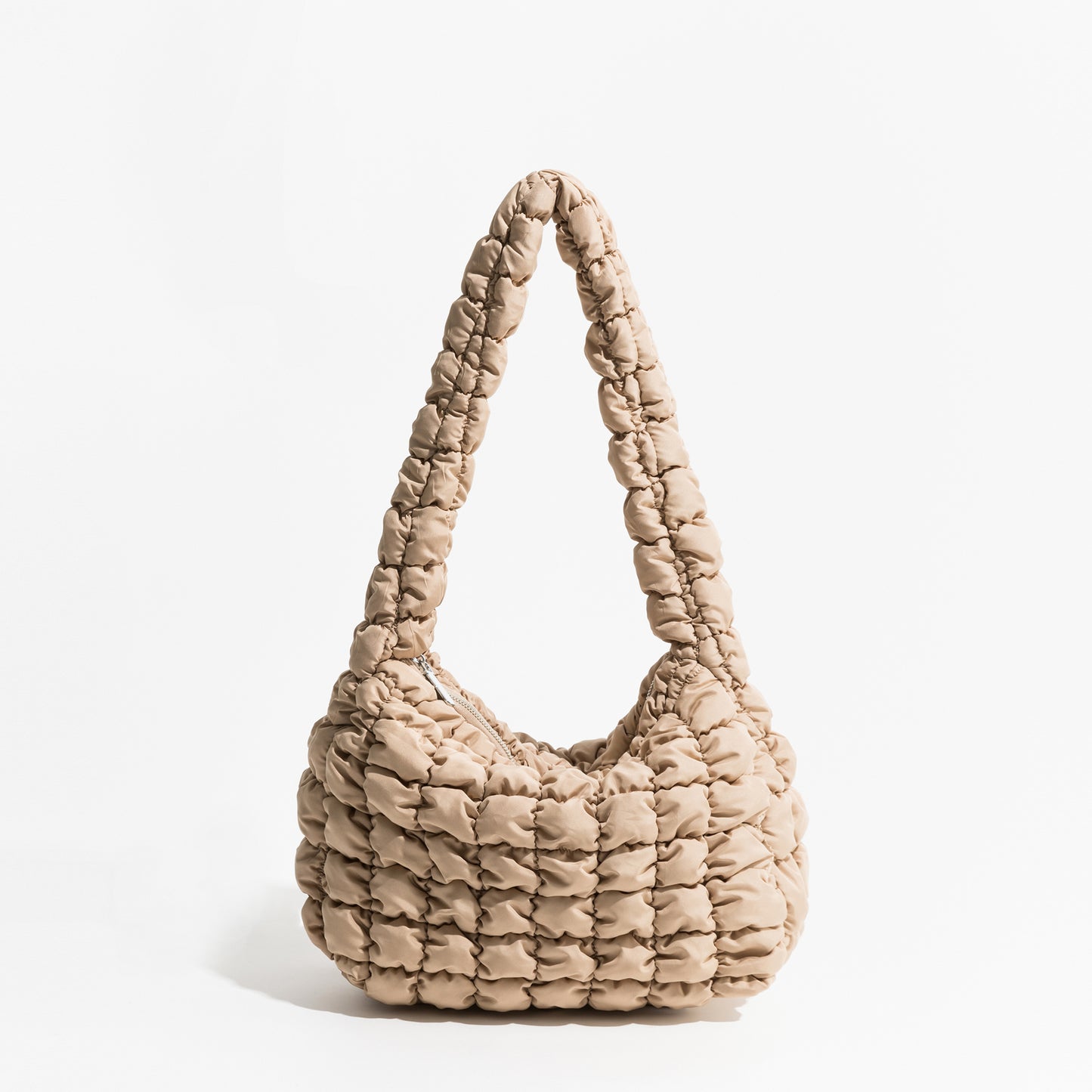 Sac à bandoulière rembourré en nylon Sac hobo simple tendance matelassé en plumes pour femme