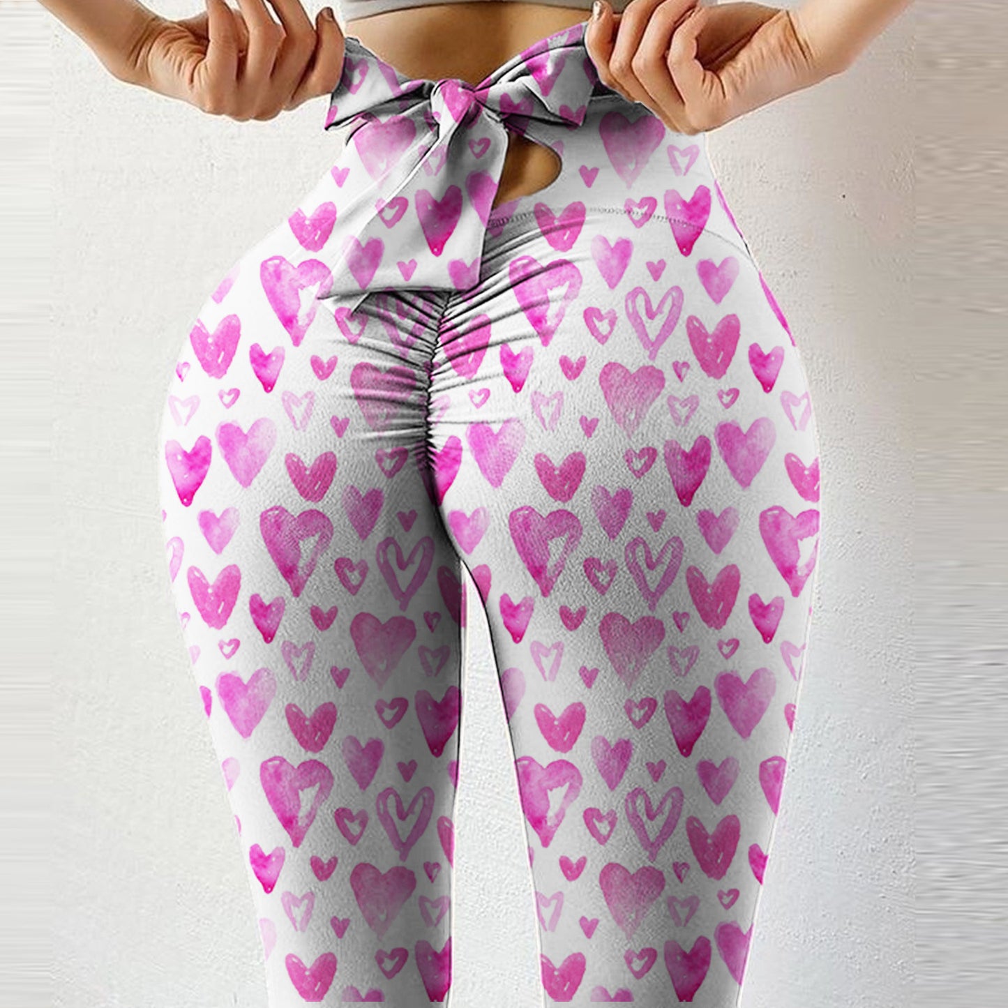 Tight-fitting Hip Sexy Sweatpants High Waist Stretch Bow Yoga Short