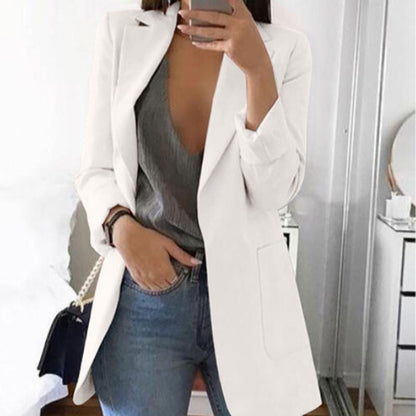 Blazer tempérament à revers slim cardigan