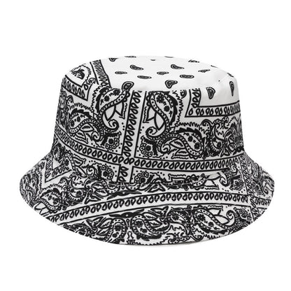 Cashew Full Print Double-sided Fisherman Outdoor Sunshade Sports And Leisure Basin Hat