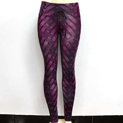 Legging de yoga push-up taille haute avec imprimé Iron Weave