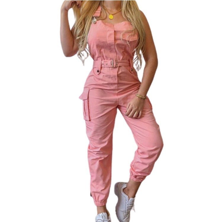 Ladies Workwear Siamese Waist Banding Pants