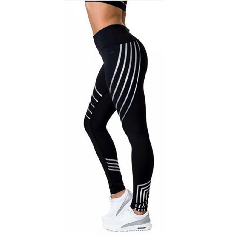 Pantalon de yoga de sport réfléchissant