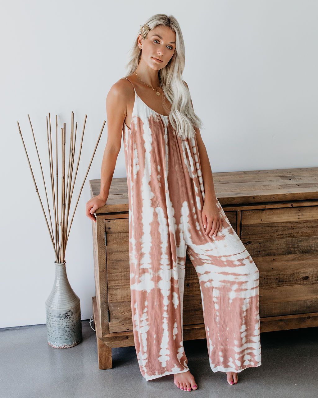 Tie-dye Jumpsuit Loose Pants