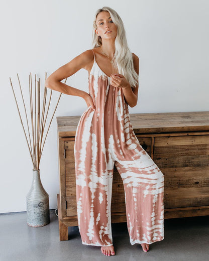 Tie-dye Jumpsuit Loose Pants