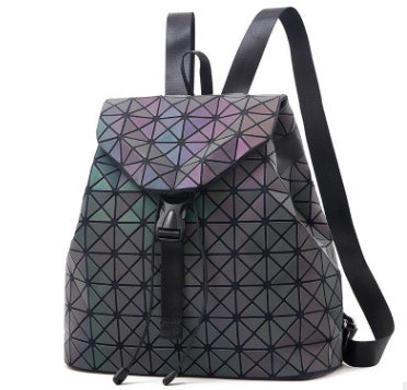 New Colorful Ladies Geometric Diamond Backpack