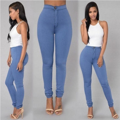 Jean skinny extensible slim décontracté à la mode pour femmes