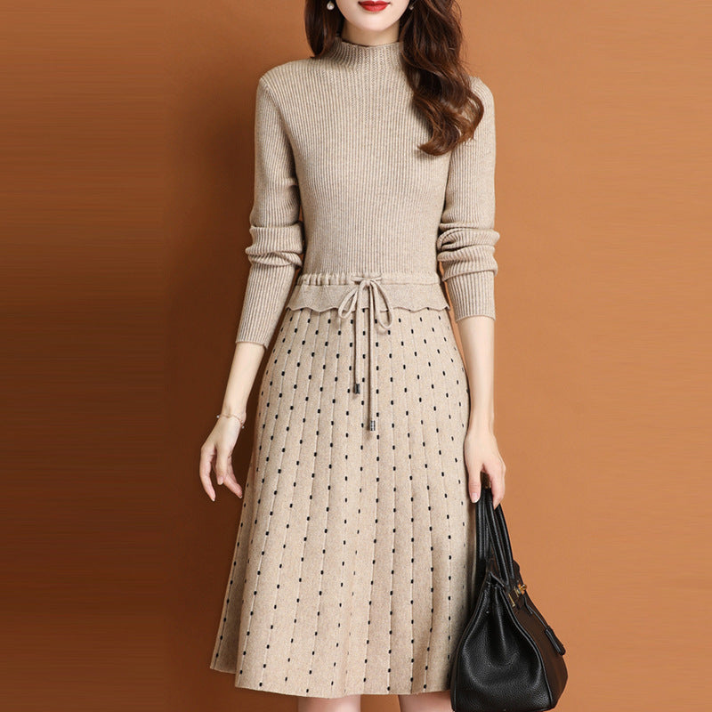 Knit Dress Mid-length Bottoming Shirt Knitted Dress