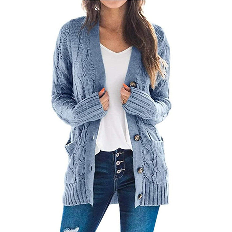 Mid-length Sweater New Cardigan