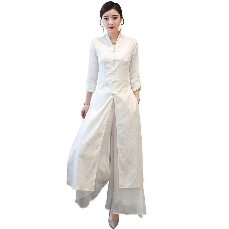 Robe de soirée brodée pour femme, nouvelle robe de printemps de style chinois, style jeune, améliorée