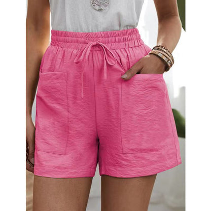 Fashion Ladies Loose Linen Casual Shorts