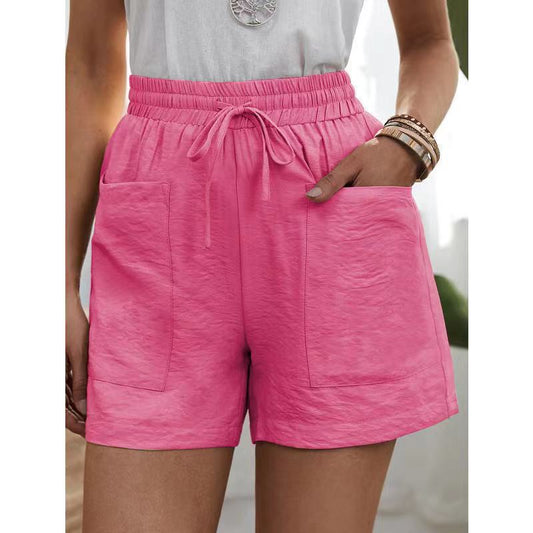 Fashion Ladies Loose Linen Casual Shorts