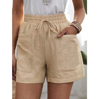 Fashion Ladies Loose Linen Casual Shorts