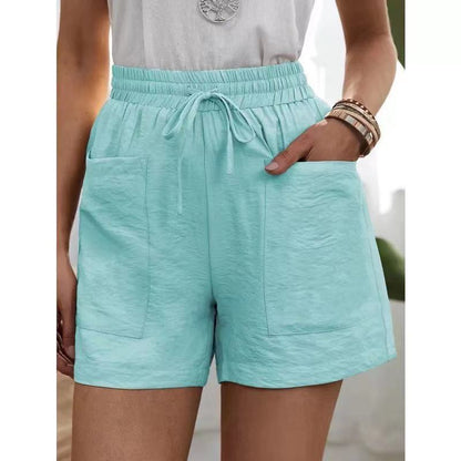 Fashion Ladies Loose Linen Casual Shorts