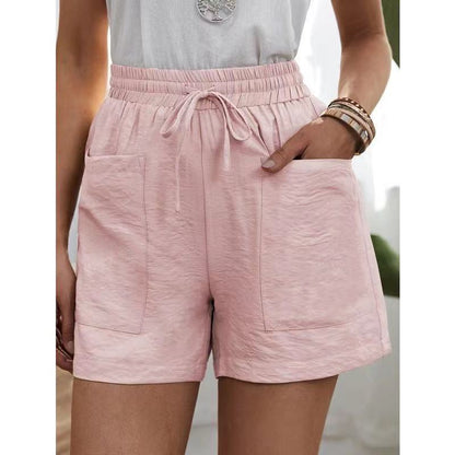 Fashion Ladies Loose Linen Casual Shorts