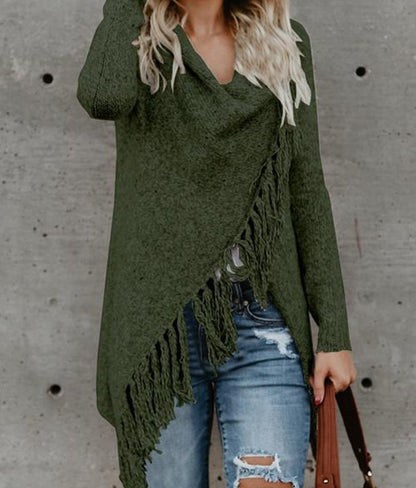 Women's shawl sweater knitted cardigan