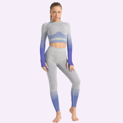 LANTECH Ensembles de yoga pour femmes Gym Fitness Athletic 2 pièces Ensemble de combinaisons de sport Pantalons Leggings Vêtements de sport Leggings Chemises de sport sans couture