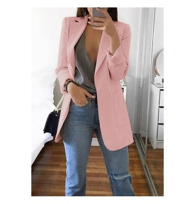 Blazer tempérament à revers slim cardigan