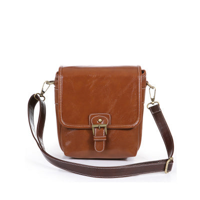 Camera Shoulder Bag Leather Including Inner Liner To Prevent Falling