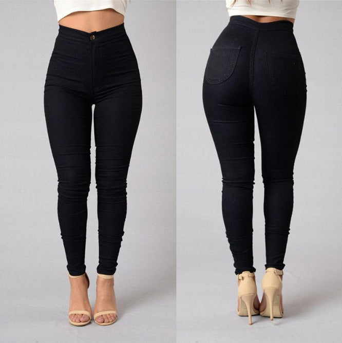 Jean skinny extensible slim décontracté à la mode pour femmes