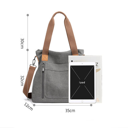 Women Totes All-match Portable Large-capacity Female Canvas Bag Female Casual Shoulder Bags