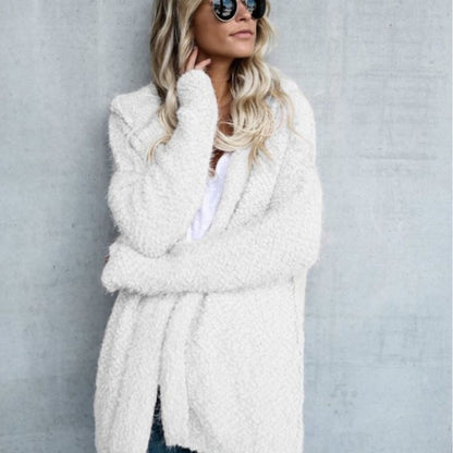 Veste cardigan à capuche tendance pour femme