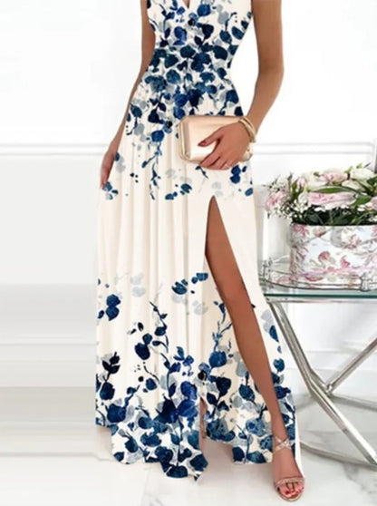 Off-the-shoulder Hollow-out Waist Slimming Mid-length Dress