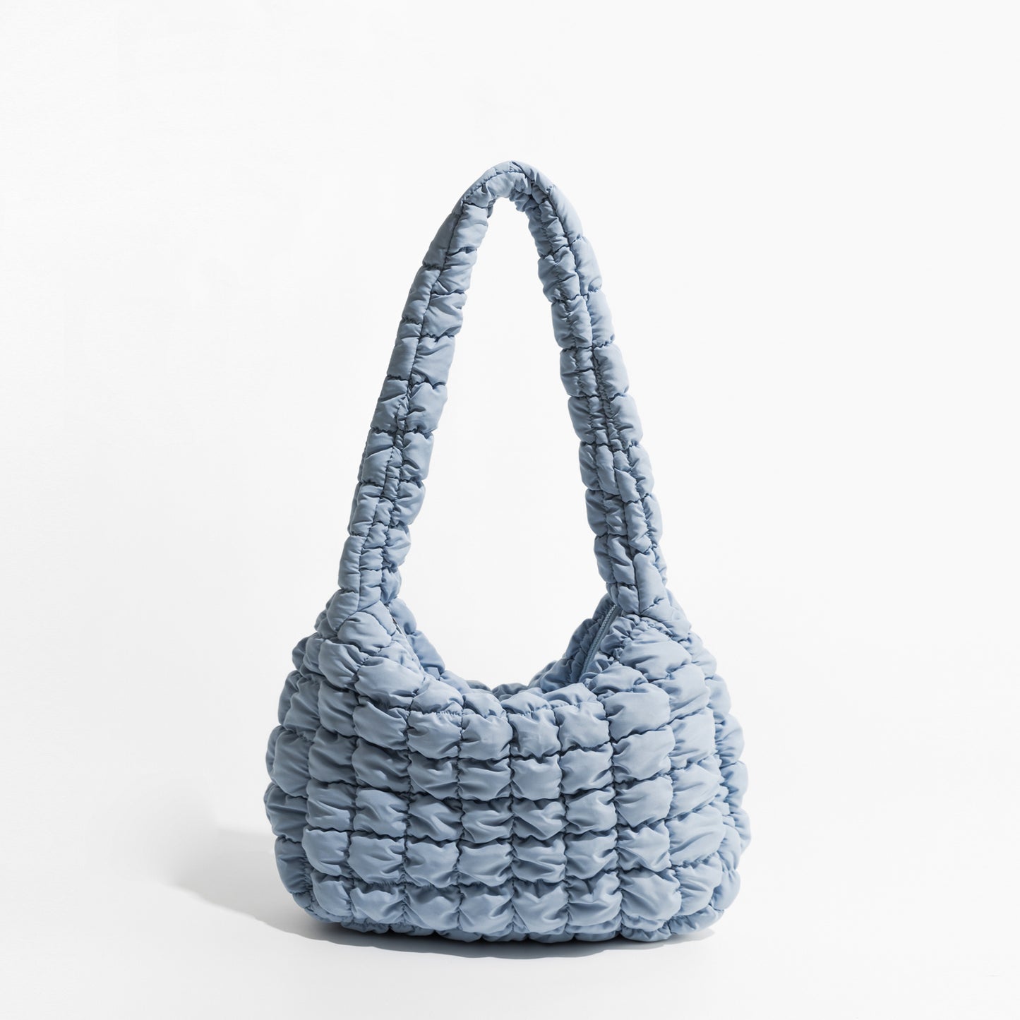 Sac à bandoulière rembourré en nylon Sac hobo simple tendance matelassé en plumes pour femme