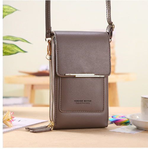 Touch Screen Mobile Phone Bag Small Crossbody Shouder Bags Women Long Wallet