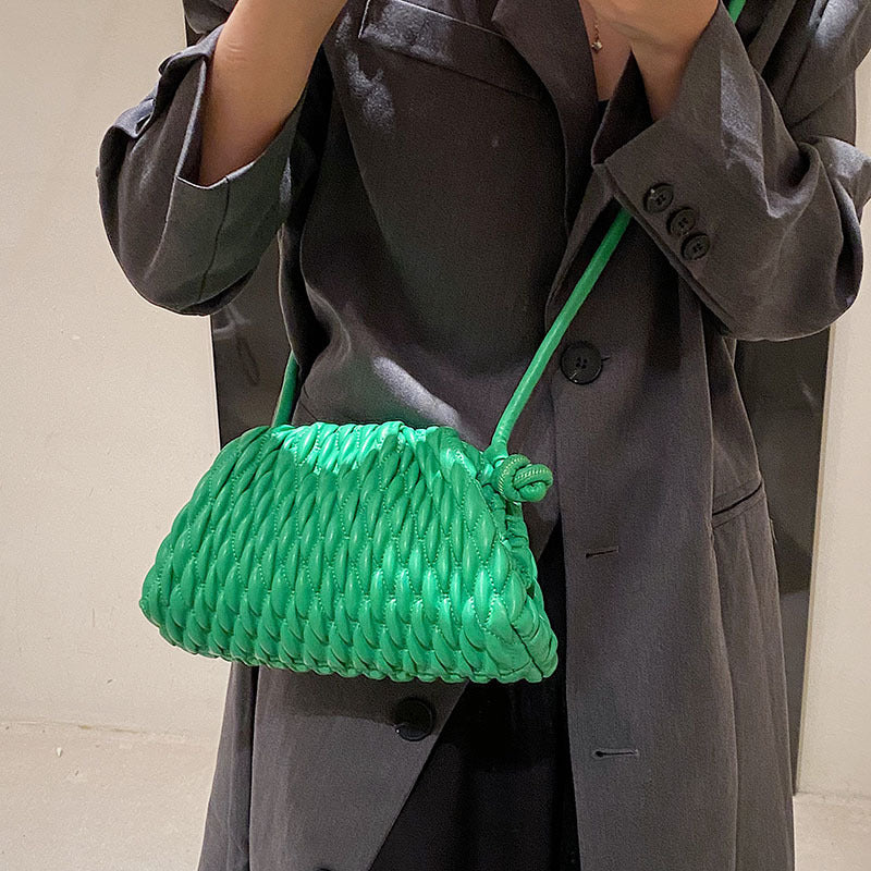 Sac nuage plissé à la mode avec broderie occidentale pour fille