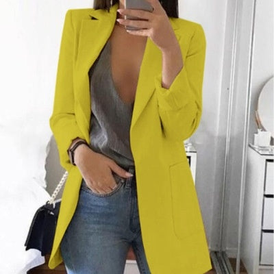 Blazer tempérament à revers slim cardigan