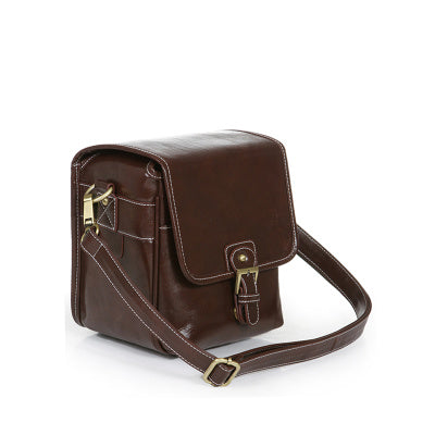 Camera Shoulder Bag Leather Including Inner Liner To Prevent Falling