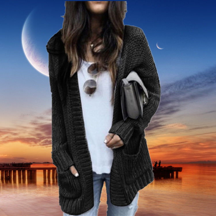 Women's long sleeve cardigan sweater