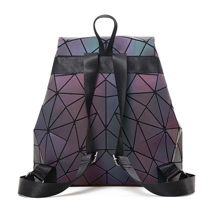 New Colorful Ladies Geometric Diamond Backpack