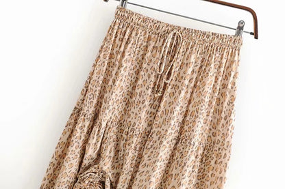 Printed pleated skirt