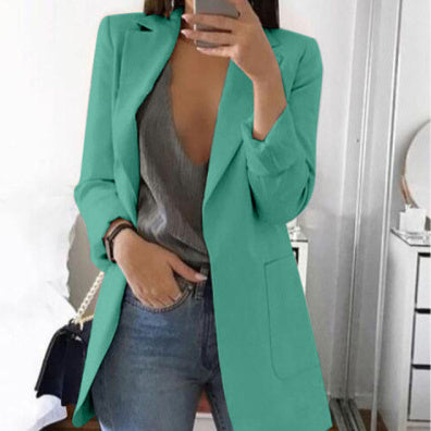 Blazer tempérament à revers slim cardigan