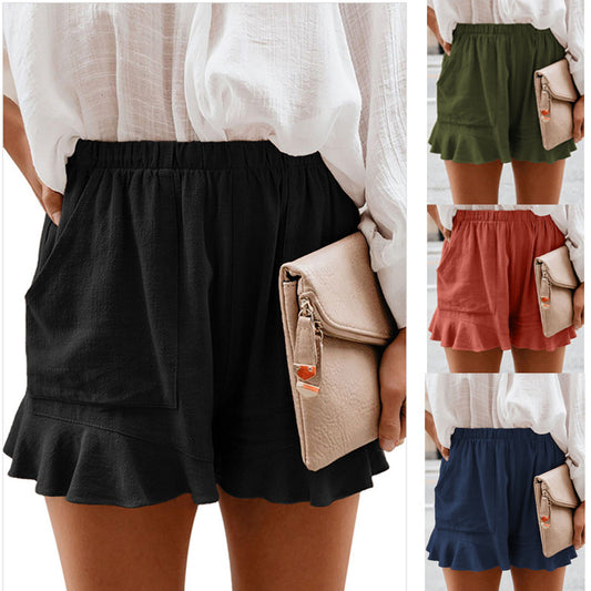 Ruffled Casual Shorts