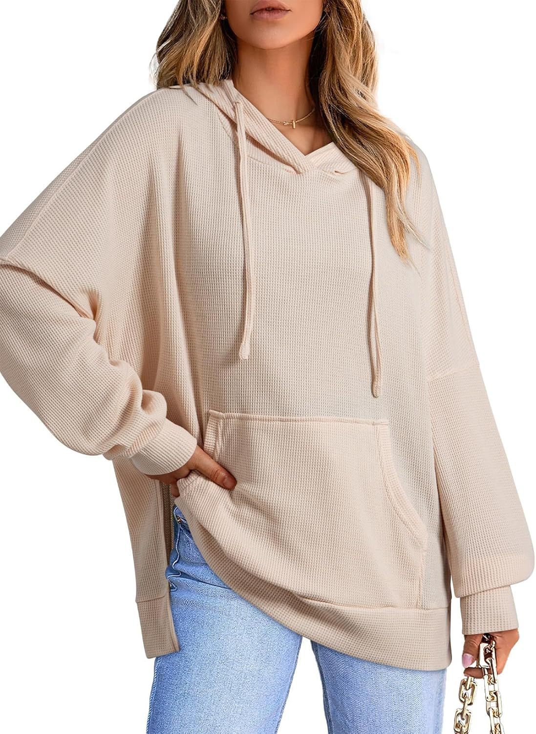 Sweat-shirt à manches longues avec poche pour femme