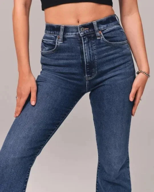 Jeans décontractés de couleur unie pour femmes