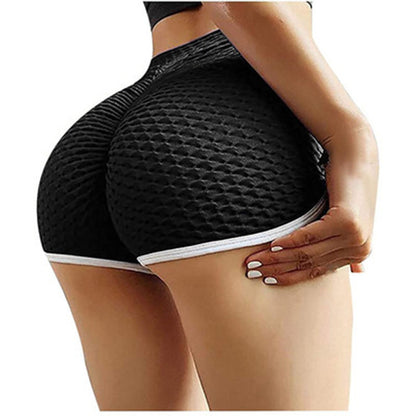 Bubble Shorts Sport Leggings mit hoher Taille