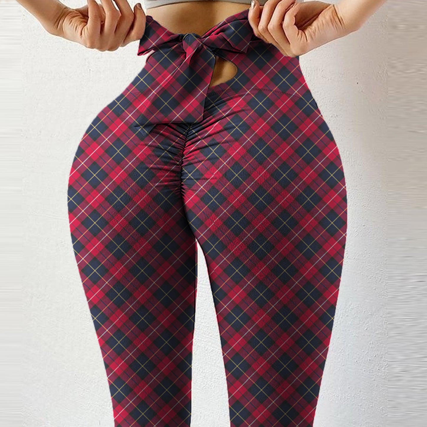 Tight-fitting Hip Sexy Sweatpants High Waist Stretch Bow Yoga Short