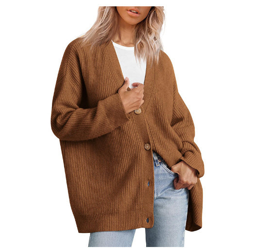 Manteau pull cardigan de couleur unie populaire pour femmes