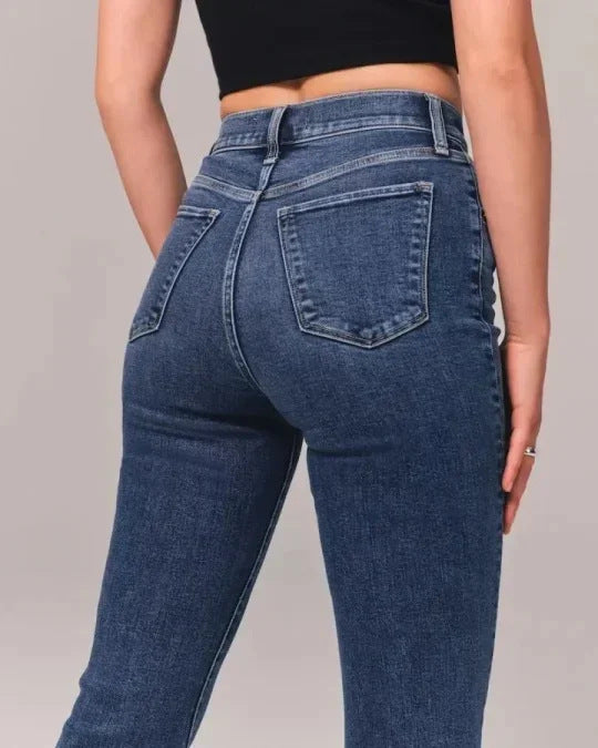 Lässige, einfarbige Jeans für Damen