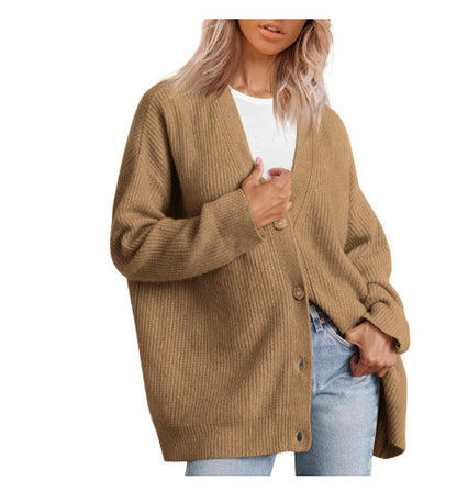 Manteau pull cardigan de couleur unie populaire pour femmes