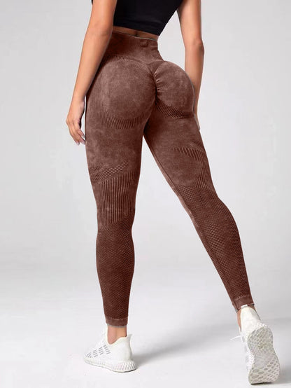 Leggings sans couture à conception creuse, taille haute, levage des hanches, course à pied, sport, fitness, yoga, vêtements pour femmes à la mode