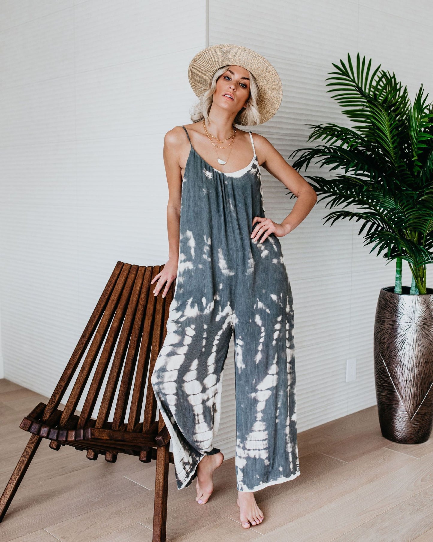 Tie-dye Jumpsuit Loose Pants