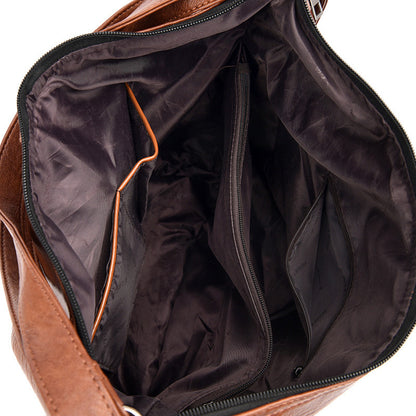 Soft Leather Versatile Leisure Shoulder Bag Multifunctional Backpack