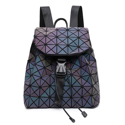 New Colorful Ladies Geometric Diamond Backpack