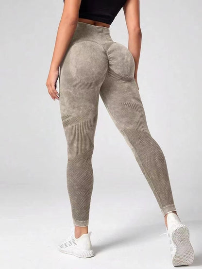 Leggings sans couture à conception creuse, taille haute, levage des hanches, course à pied, sport, fitness, yoga, vêtements pour femmes à la mode