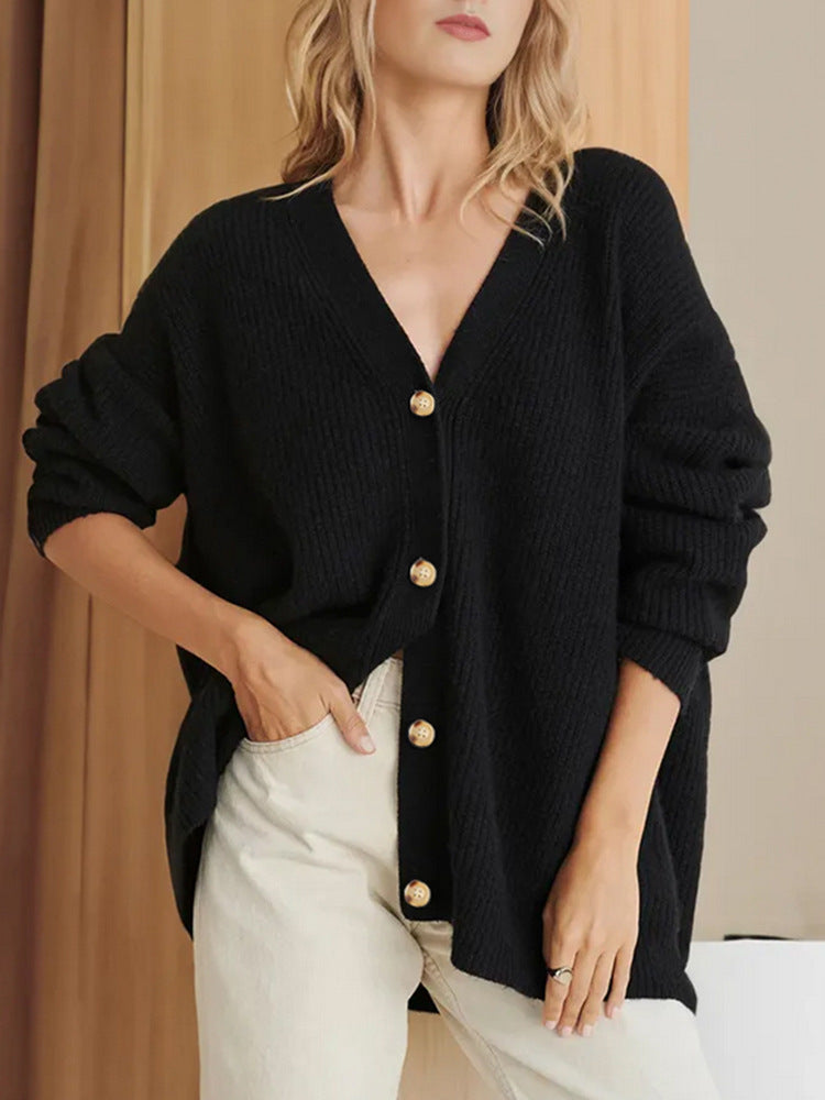 Manteau pull cardigan de couleur unie populaire pour femmes